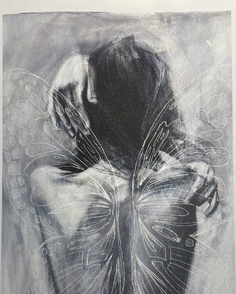 Kuvitusta kirjaan Tahtoisin Sinun Tietävän/Kati Jaakonen ja Maiju Hannolin